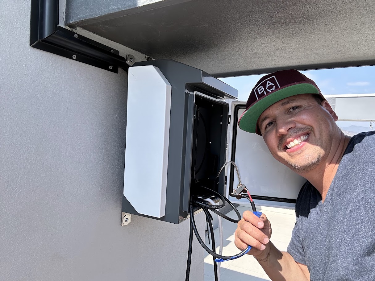 Outdoor WiFi enclosure installation